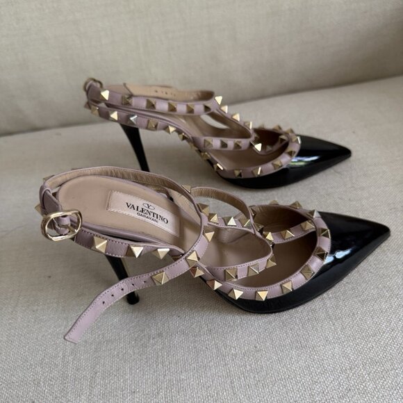 Valentino Garavani Rockstud ankle strap pump in leather - Picture 3 of 6